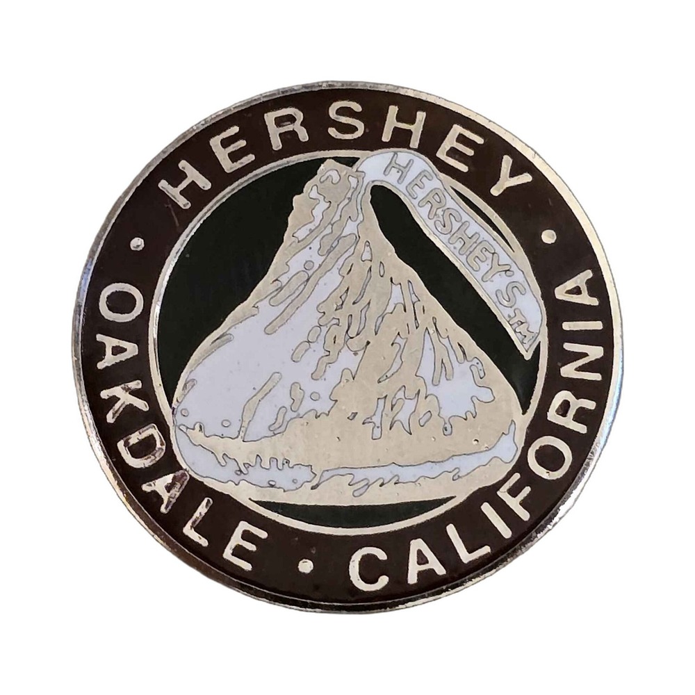 Vintage Hershey Visitors Center Oakdale California Lapel Vest Hat Pin J5